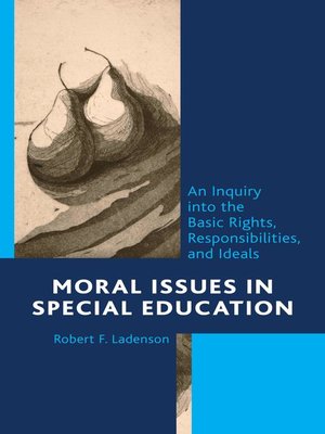 cover image of Moral Issues in Special Education
